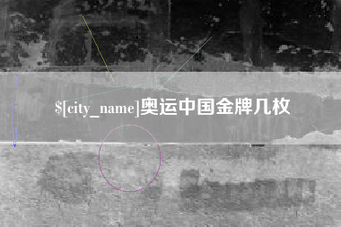 汶上奥运中国金牌几枚