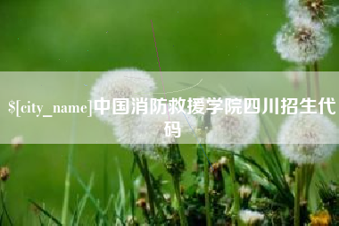 汶上中国消防救援学院四川招生代码