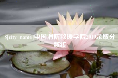 汶上中国消防救援学院2019录取分数线