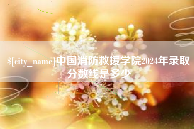 汶上中国消防救援学院2024年录取分数线是多少