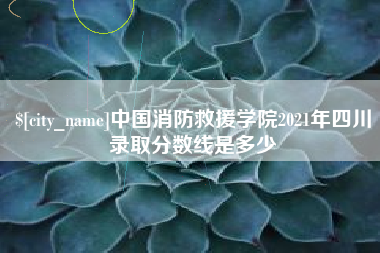 汶上中国消防救援学院2021年四川录取分数线是多少