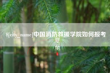汶上中国消防救援学院如何报考