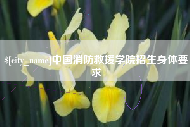 汶上中国消防救援学院招生身体要求