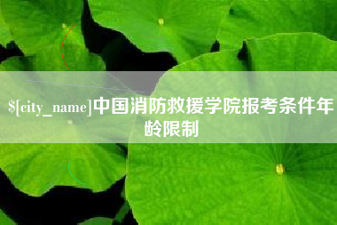 汶上中国消防救援学院报考条件年龄限制