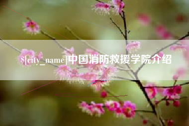 汶上中国消防救援学院介绍