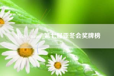 汶上第七届亚冬会奖牌榜