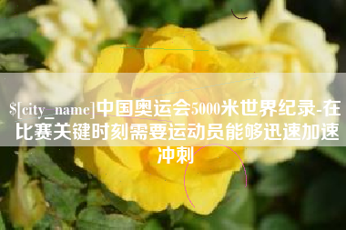 汶上中国奥运会5000米世界纪录-在比赛关键时刻需要运动员能够迅速加速冲刺
