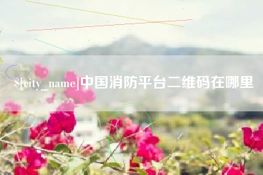 汶上中国消防平台二维码在哪里