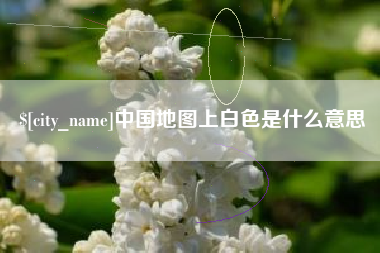 汶上中国地图上白色是什么意思