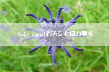 汶上消防专业视力要求