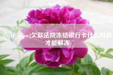 汶上欠款法院冻结银行卡什么时候才能解冻