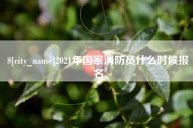 汶上2021年国家消防员什么时候报名