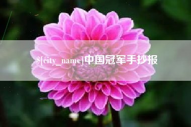 汶上中国冠军手抄报