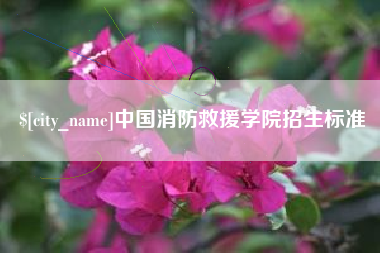 汶上中国消防救援学院招生标准