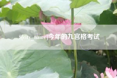 汶上今年的九宫格考试