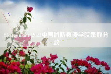 汶上2021中国消防救援学院录取分数