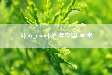 汶上2020年中国5000米