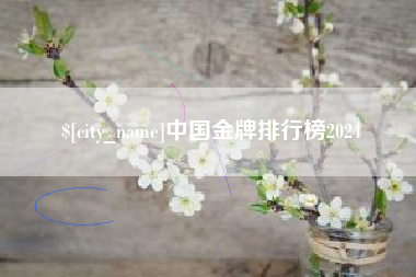 汶上中国金牌排行榜2024