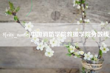 汶上中国消防学院救援学院分数线
