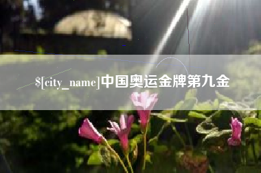 汶上中国奥运金牌第九金