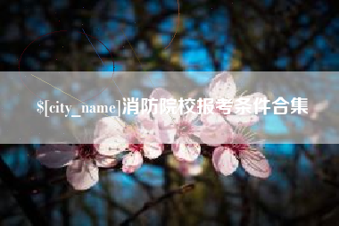 汶上消防院校报考条件合集